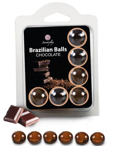SECRETPLAY - SET 6 BRAZILIANS BALLS CHOCOLATE
