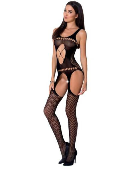 PASSION - WOMAN BS057 BODYSTOCKING NEGRO TALLA ÚNICA