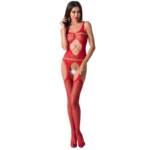 PASSION - WOMAN BS057 BODYSTOCKING ROJO TALLA ÚNICA