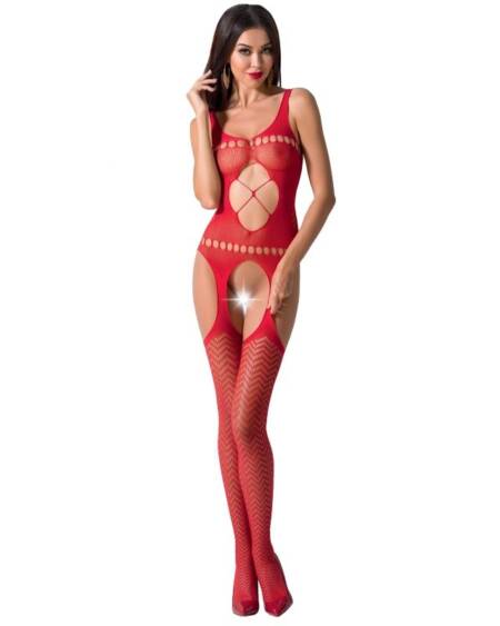 PASSION - WOMAN BS057 BODYSTOCKING ROJO TALLA ÚNICA