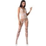 PASSION - WOMAN BS058 BODYSTOCKING BLANCO TALLA ÚNICA
