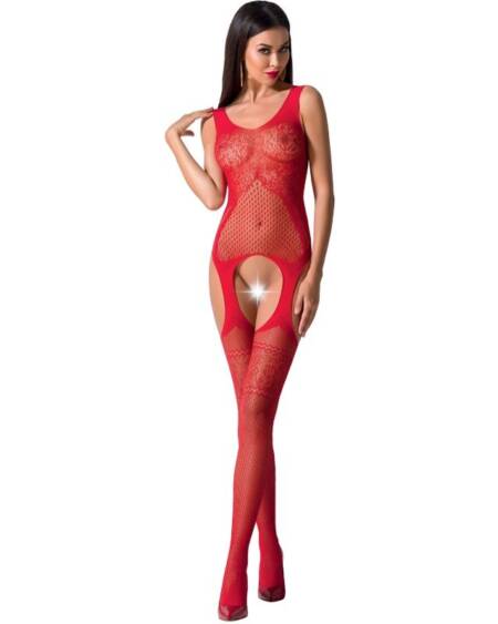 PASSION - WOMAN BS061 BODYSTOCKING ROJO TALLA ÚNICA