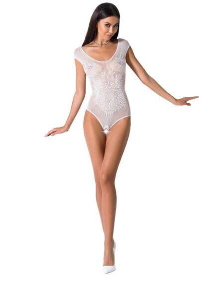 PASSION - WOMAN BS064 BODYSTOCKING BLANCO TALLA ÚNICA