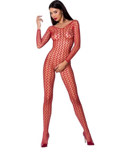 PASSION - WOMAN BS068 BODYSTOCKING ROJO TALLA ÚNICA
