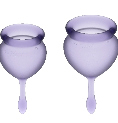 SATISFYER - FEEL GOOD KIT COPA MENSTRUAL LILA 15 + 20 ML