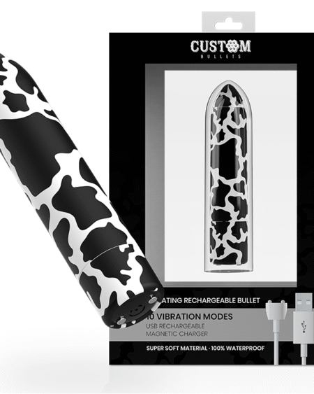 CUSTOM BULLETS - BALA RECARGABLE COW 10 INTENSIDADES