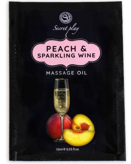 SECRETPLAY - MONODOSIS ACEITE MASAJE MELOCOTÓN Y CAVA 10 ML