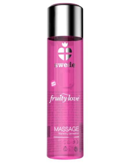 SWEDE - FRUITY LOVE ACEITE EFECTO CALOR FRAMBUESA Y RUIBARBO 120 ML